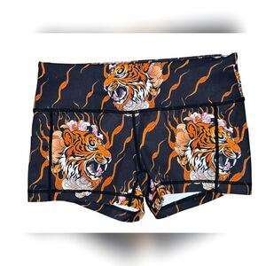 Feed Me Fight Me Shorts Women's Small Tiger Print Shorts